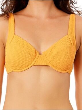 Salt + Cove Wavy-Scrunch Scoop-Neck Bralette Bikini, Adjustable straps & band
